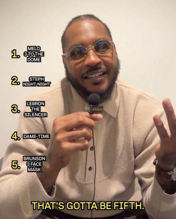 Anthony bình luận về năm màn ăn mừng mang tính biểu tượng: ba con trỏ của chính mình, chúc Curry ngủ ngon, ống giảm thanh của James