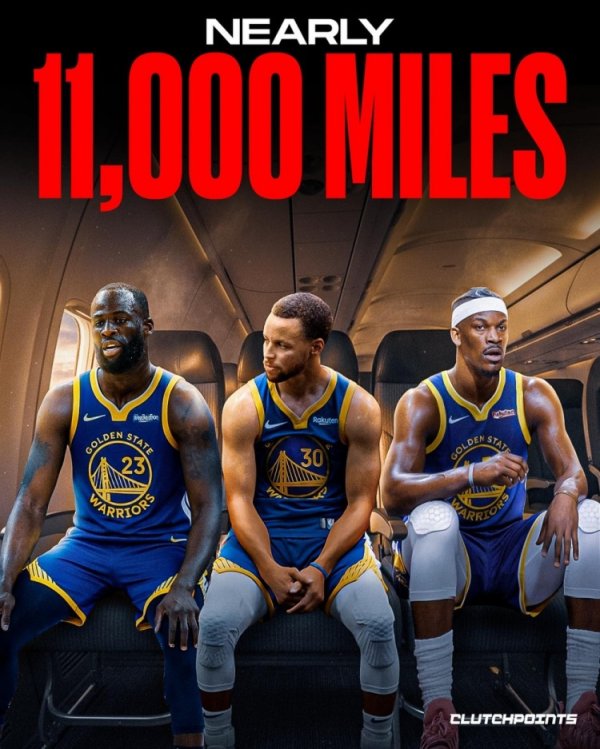 12 trận sân khách trong tháng đầu tiên của mùa giải là nhiều nhất giải đấu! Dặm bay của chiến binh đã tích lũy được gần 11.000 dặm